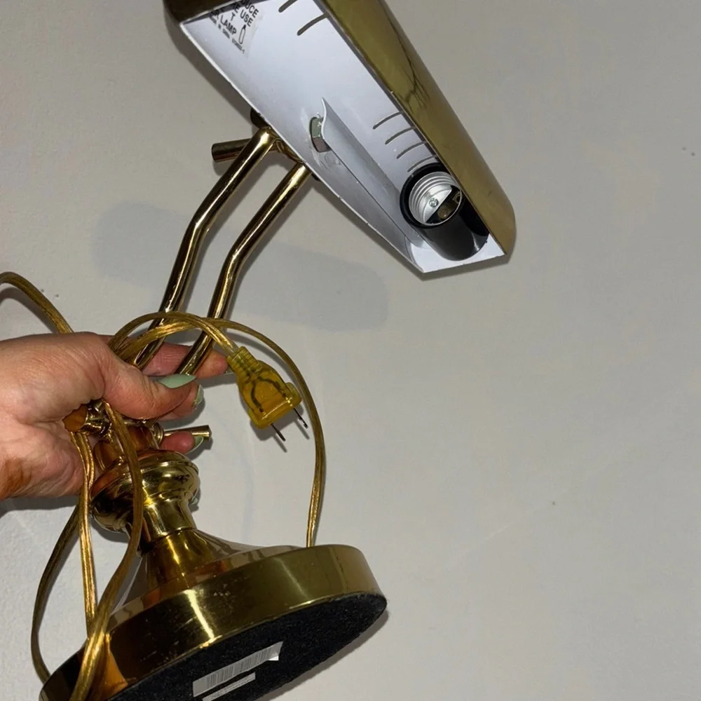 Vintage brass bankers lamp - Picture 2 of 6